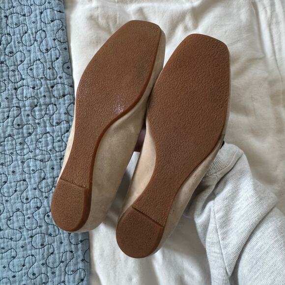 Jennifer Tattanelli Beige Tan Ballet Flats with Leather Toe and Bow Size 37 - Picture 6 of 11